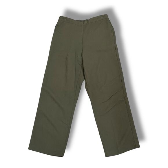 80s vibe Alfred Dunner Classic Fit olive green corduroy relaxed fit pants - Picture 1 of 4